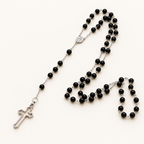 Chapelet en obsidienne noire - Perles de 6 mm