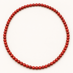 Collier en jaspe rouge 6 mm, 45 cm