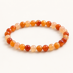 Bracelet en cornaline 8 mm - 16 à 18 cm