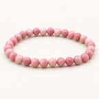 Bracelet en rhodonite d'Australie 6 mm - 16 à 18 cm