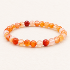 Bracelet en cornaline - Perles de 6 mm
