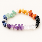 Bracelet baroque 7 chakras avec améthyste