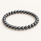 Bracelet en hématite - Perles de 6 mm