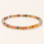 Bracelet en tourmaline multicolore 4 mm - 16 à 18 cm