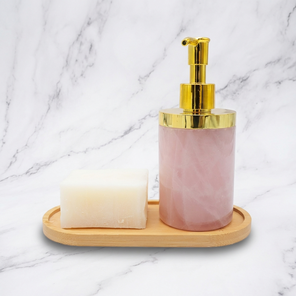 Savon Quartz Rose — Photo produit sur marbre