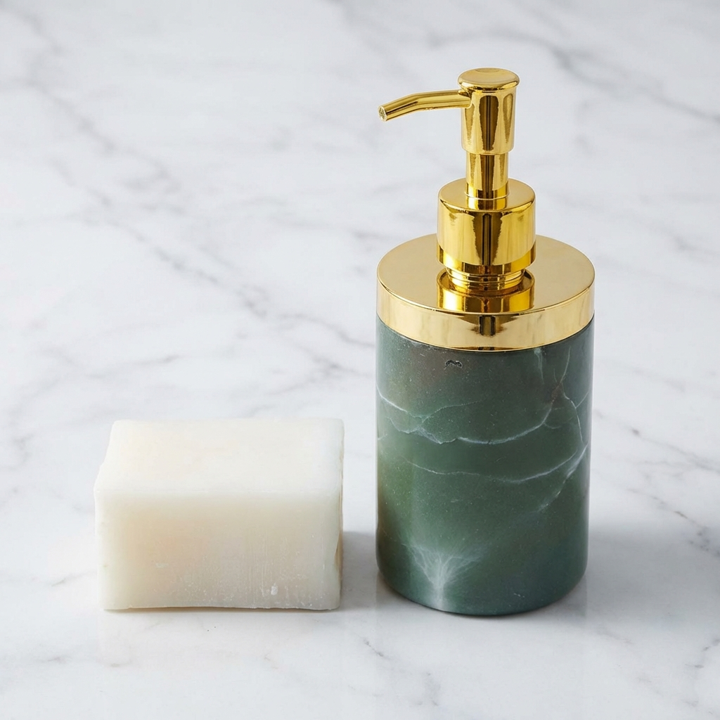 Savon Aventurine Verte — Photo produit sur marbre