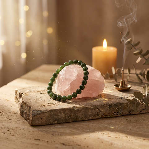 Bracelet Jade Néphrite 6mm