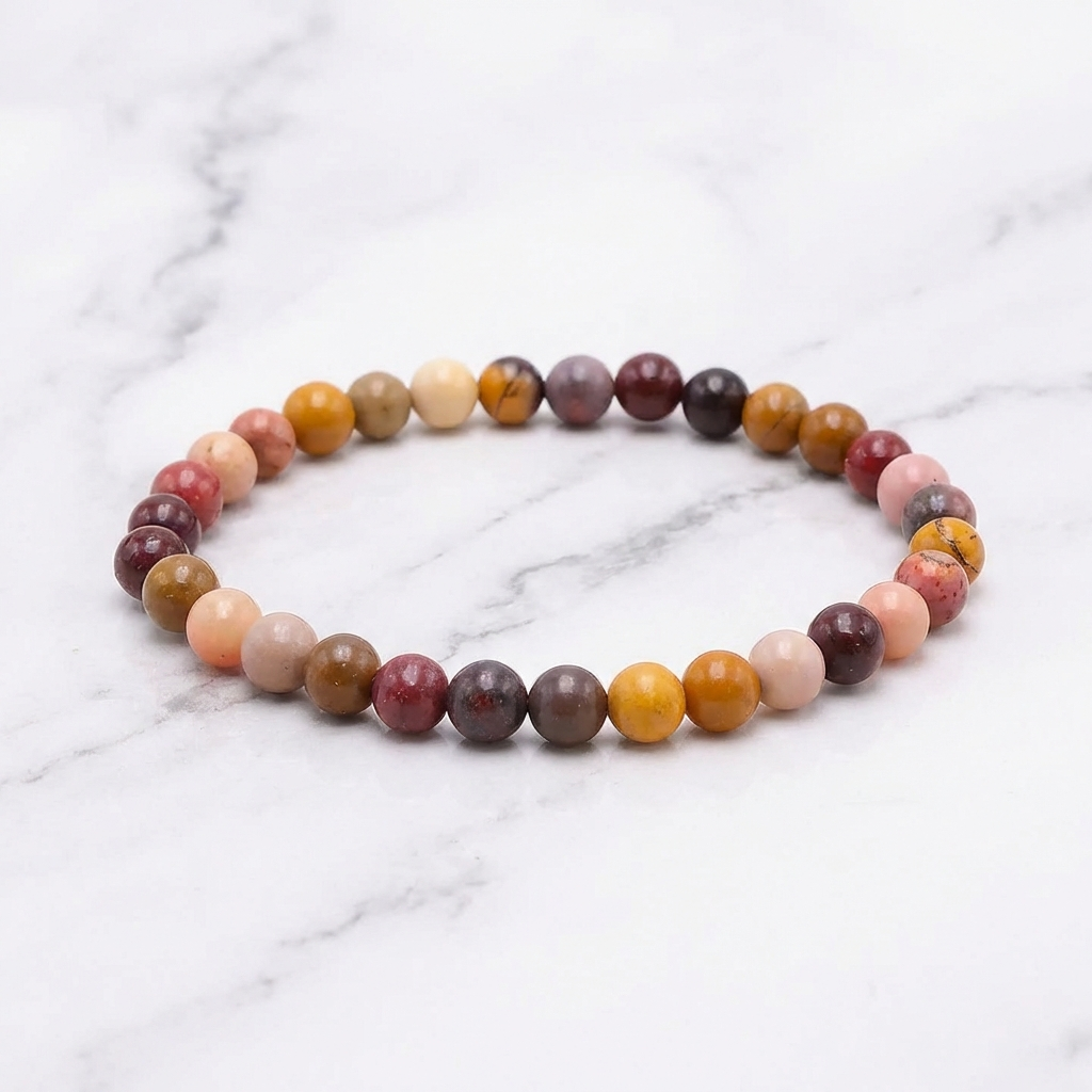 Bracelet Jaspe Mokaïte — Photo produit sur marbre
