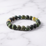 Bracelet Chrysoprase Citron — Photo produit sur marbre