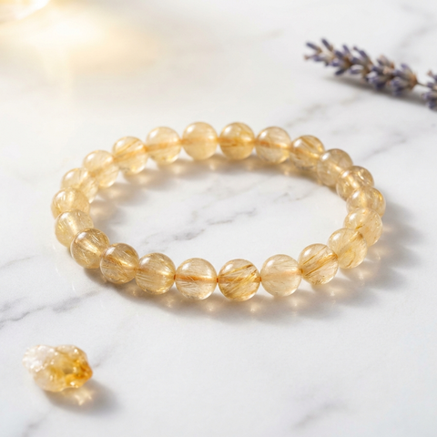 Bracelet Cristal de Roche Rutilé — Photo produit