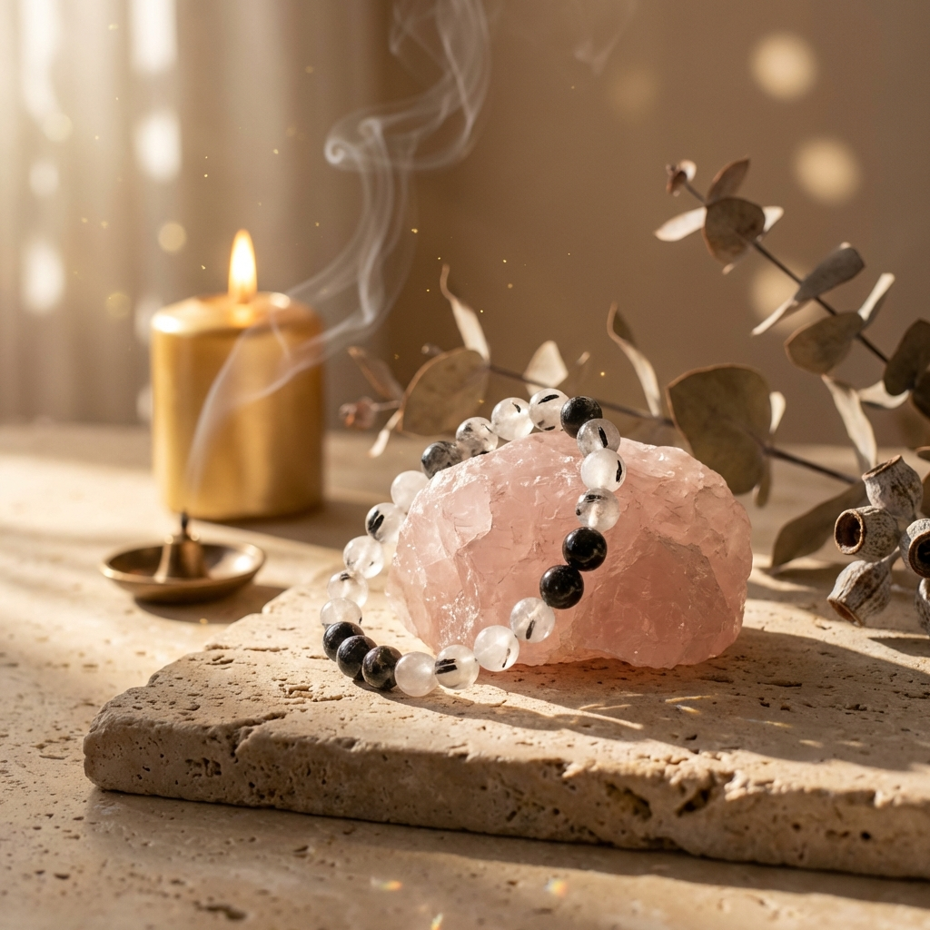 Bracelet Quartz Tourmaline — Photo lifestyle MilAura