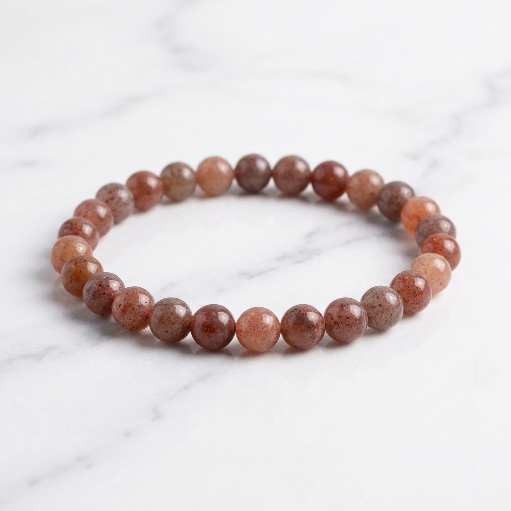 Bracelet Aventurine Rouge — Photo produit sur marbre