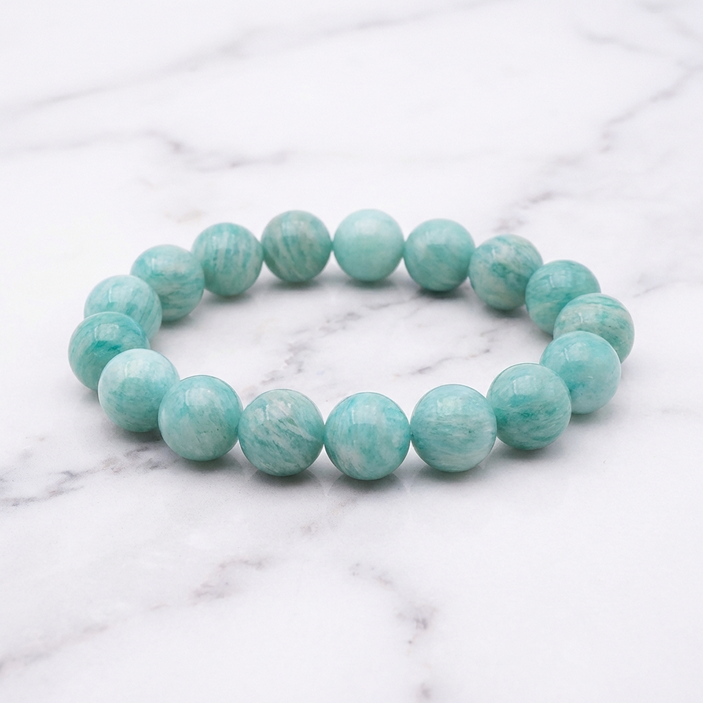 Bracelet Amazonite — Photo produit sur marbre