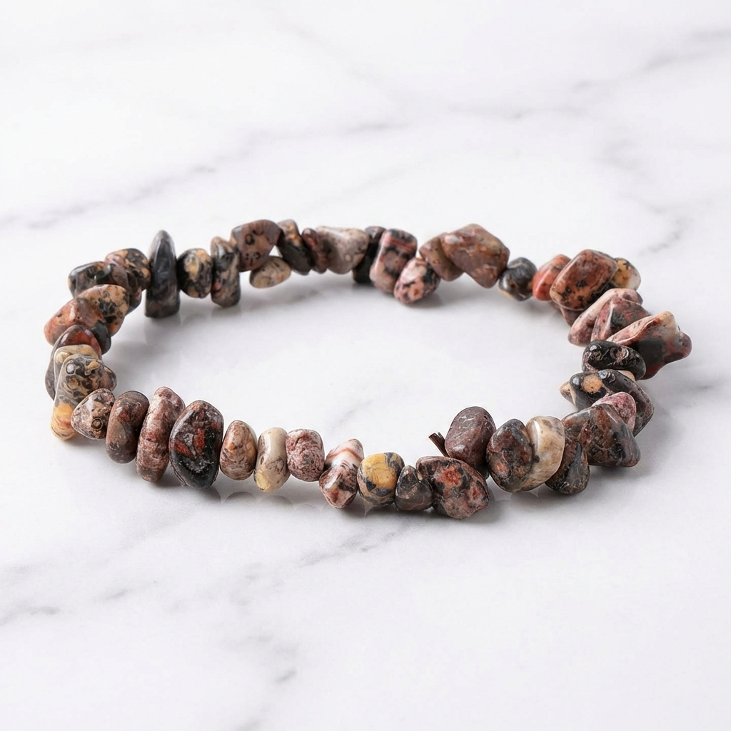 Bracelet Jaspe Léopard — Photo produit sur marbre
