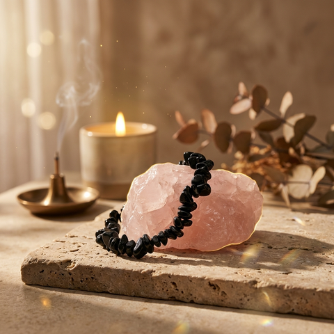 Bracelet Baroque Spinelle Noire