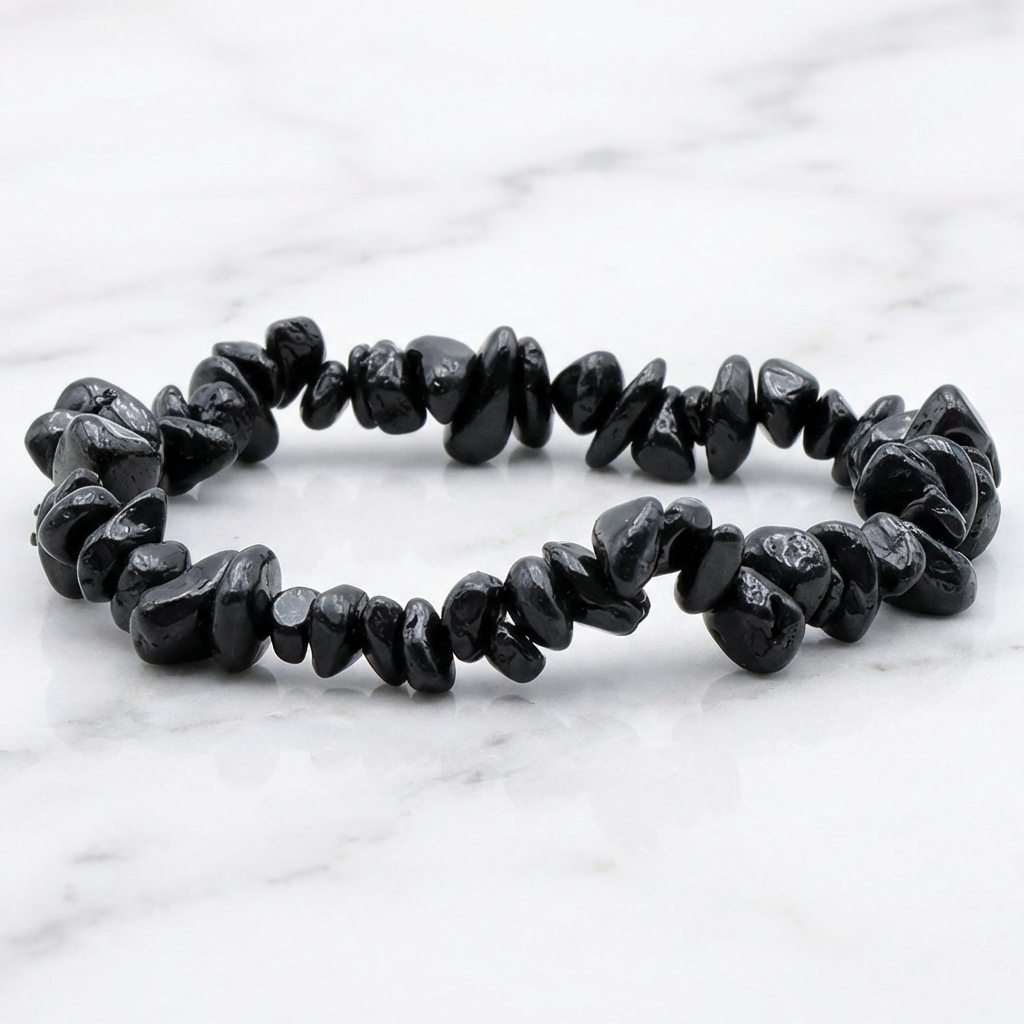 Bracelet Spinelle Noire — Photo produit sur marbre