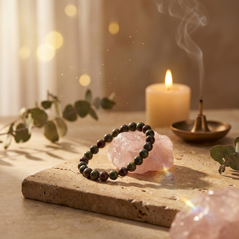 Bracelet Jaspe Sang de Dragon 6mm