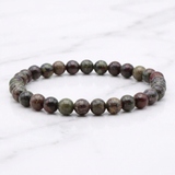 Bracelet Jaspe Sang de Dragon — Photo produit sur marbre