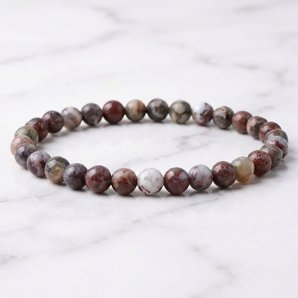 Bracelet Agate Crazy Lace — Photo produit sur marbre