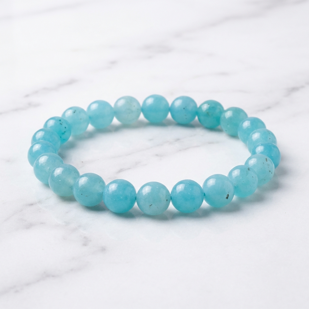 Bracelet Amazonite — Photo produit sur marbre