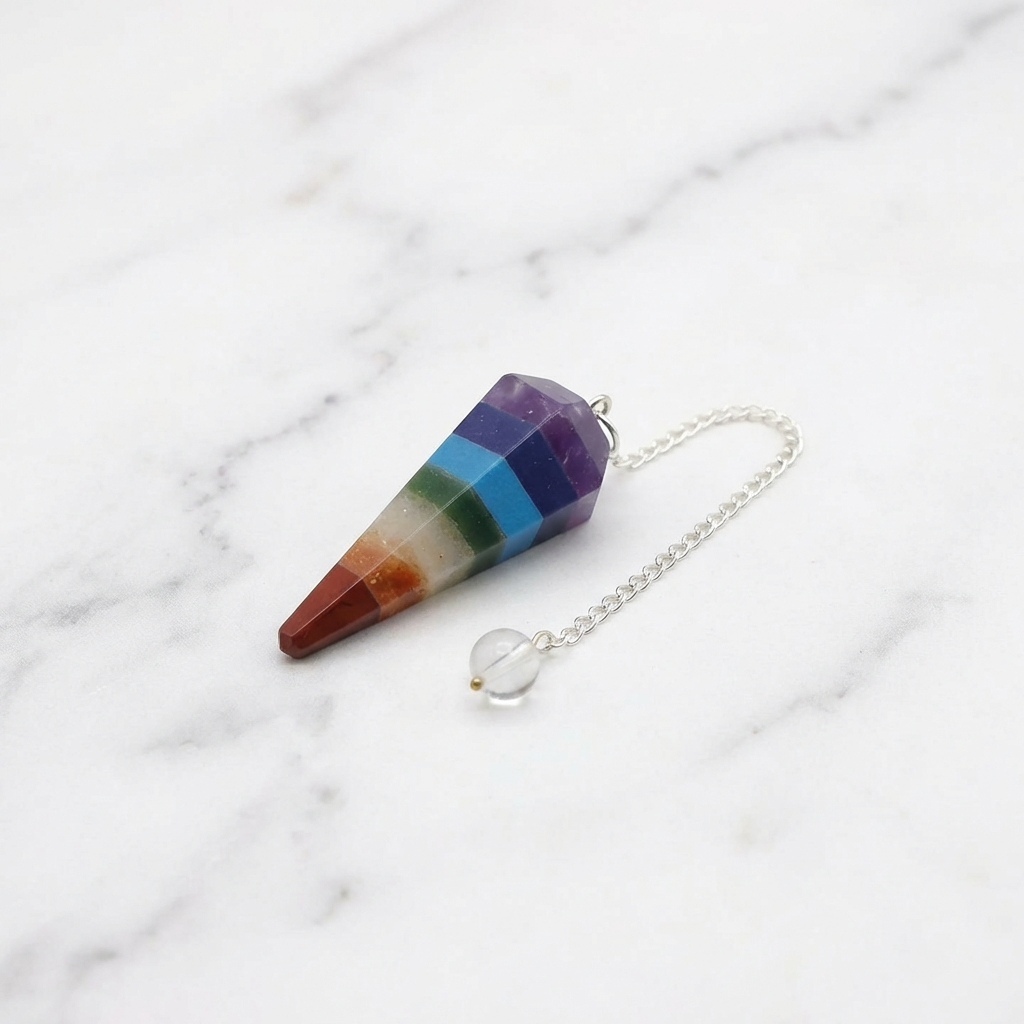 Pendules 7 Chakras — Photo produit sur marbre