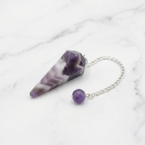 Pendule Améthyste — Photo produit sur marbre