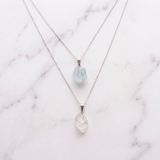 Pendentif Topaze Bleue — Photo produit sur marbre