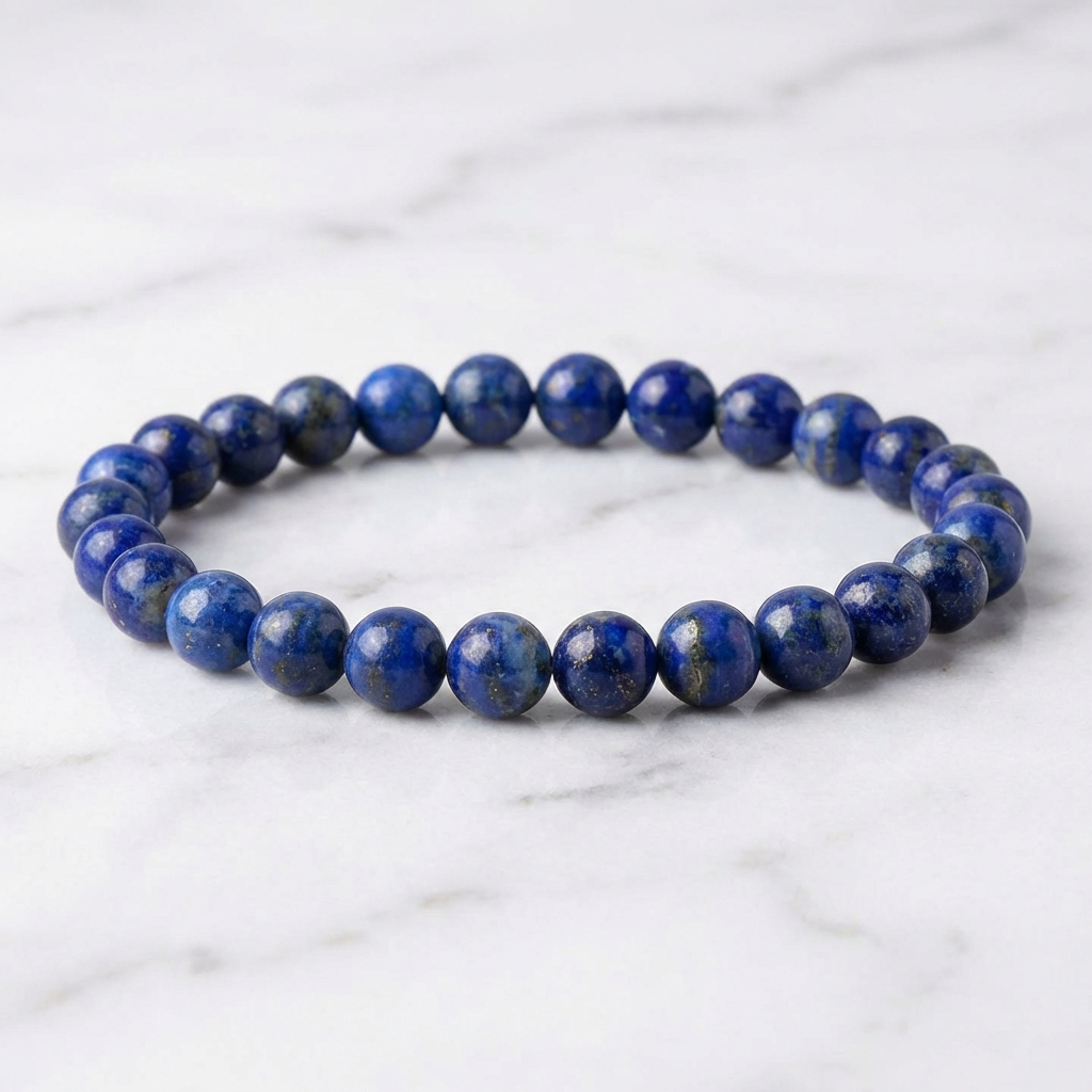 Bracelet Lapis-Lazuli — Photo produit sur marbre