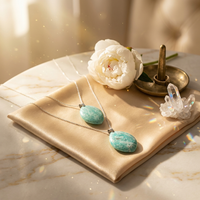 Pendentif Amazonite Pierre Plate