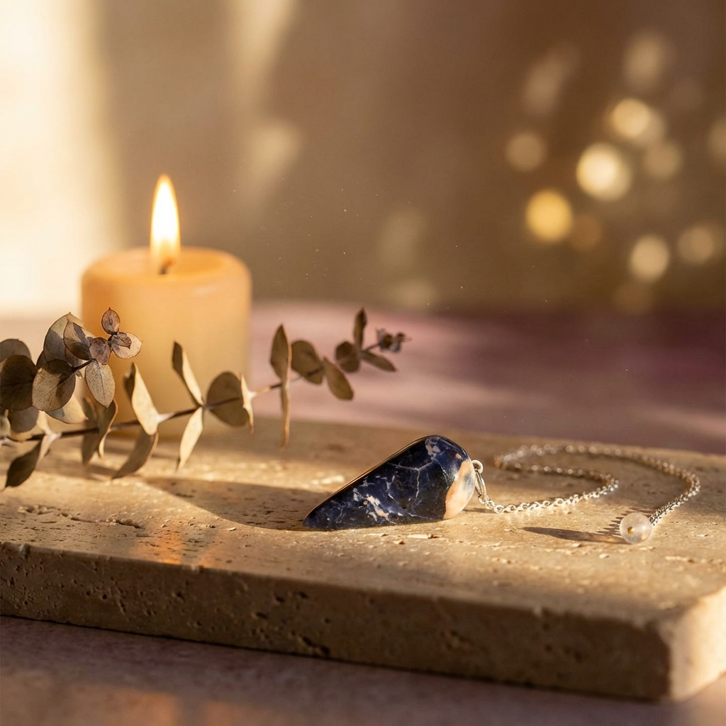 Pendule Sodalite — Photo lifestyle MilAura