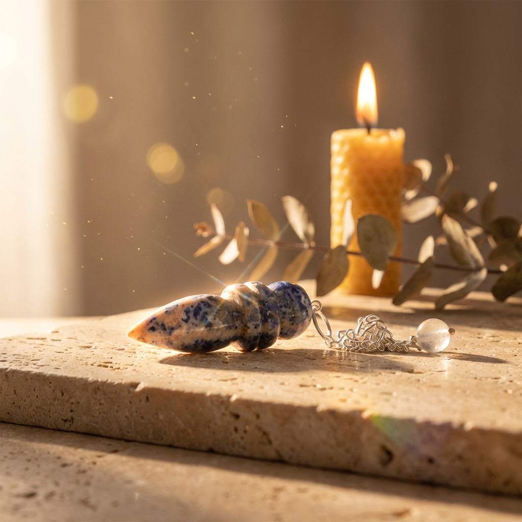 Pendule Sodalite — Photo lifestyle MilAura