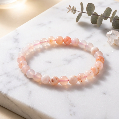Bracelet Agate Fleur de Cerisier — Photo produit