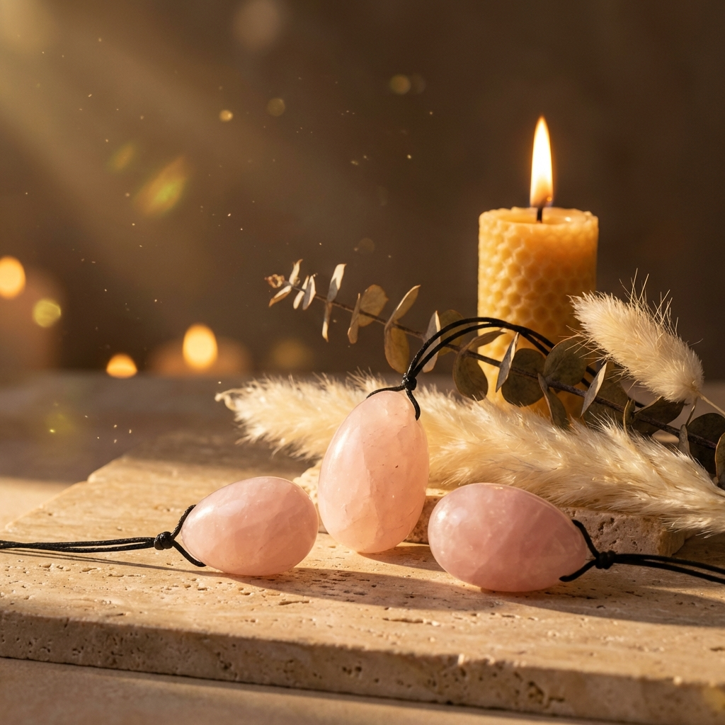 Oeuf Quartz Rose — Photo lifestyle MilAura