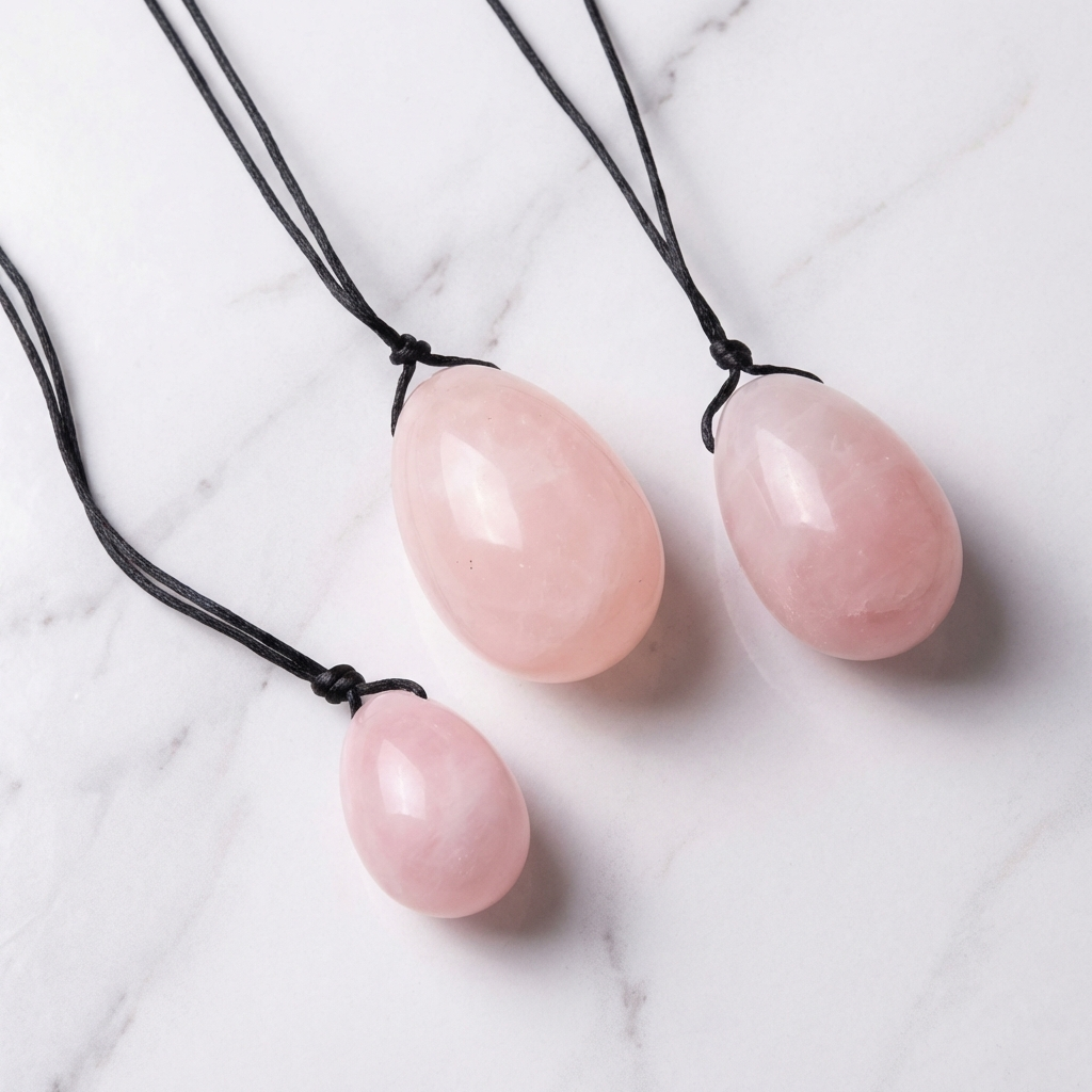 Oeuf Quartz Rose — Photo produit sur marbre