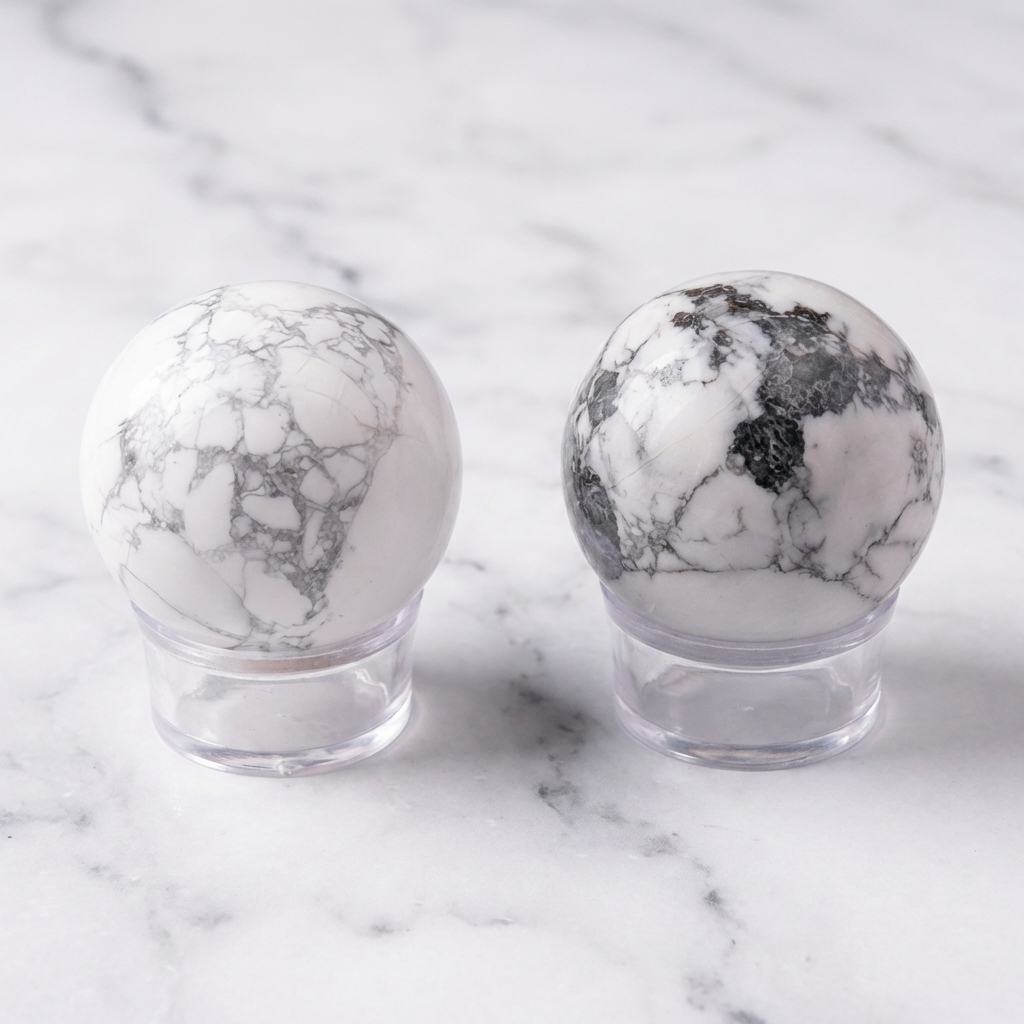 Sphère Howlite Blanche — Photo produit sur marbre