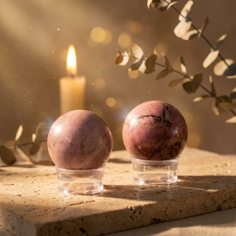 Sphère Rhodonite Madagascar - 40 mm