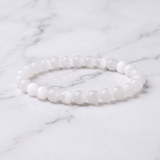 Bracelet Sélénite — Photo produit sur marbre