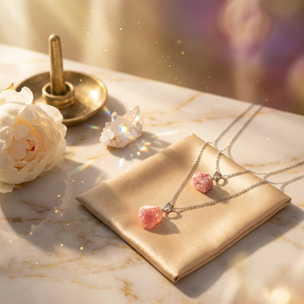 Pendentif Rhodochrosite — Photo lifestyle MilAura