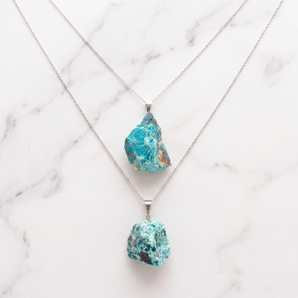 Pendentif Chrysocolle — Photo produit sur marbre