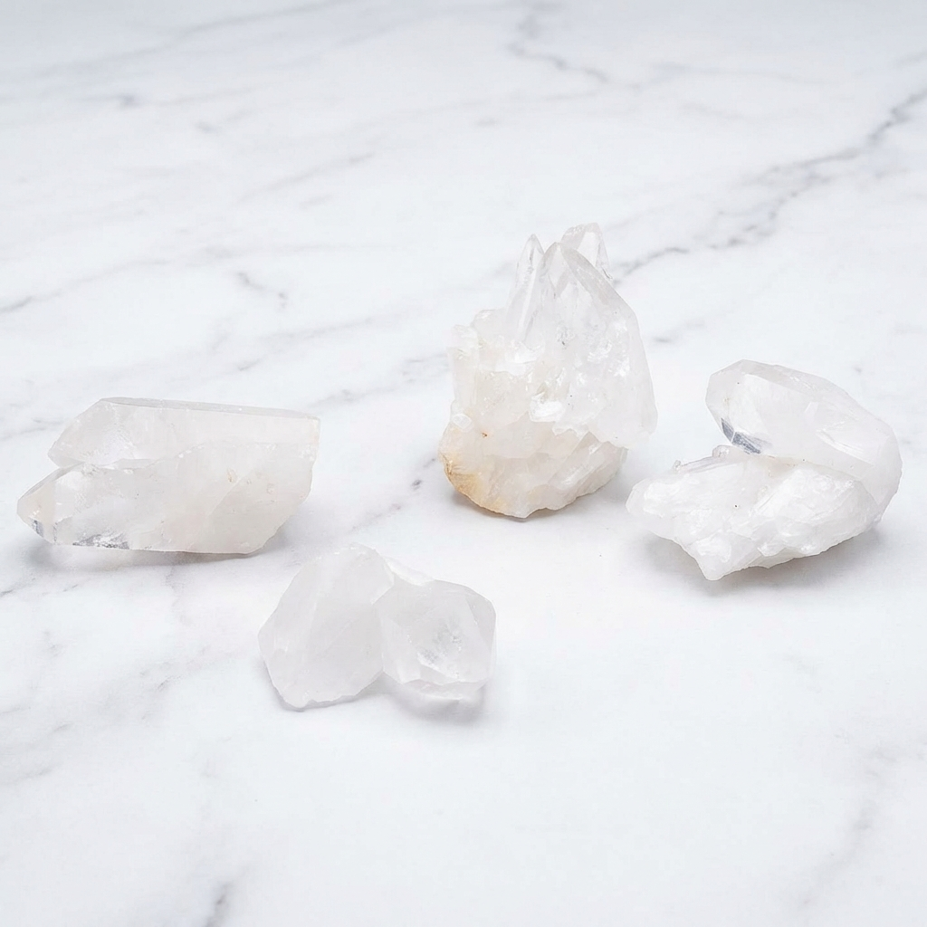 Druse Cristal de Roche — Photo produit sur marbre