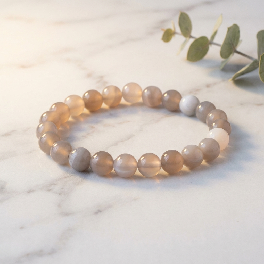 Bracelet Agate Grise — Photo produit