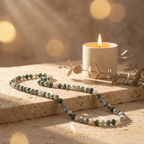 Collier Agate Arbre