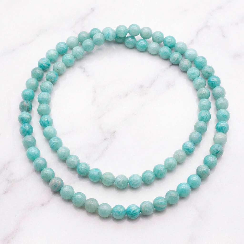 Collier Amazonite — Photo produit sur marbre