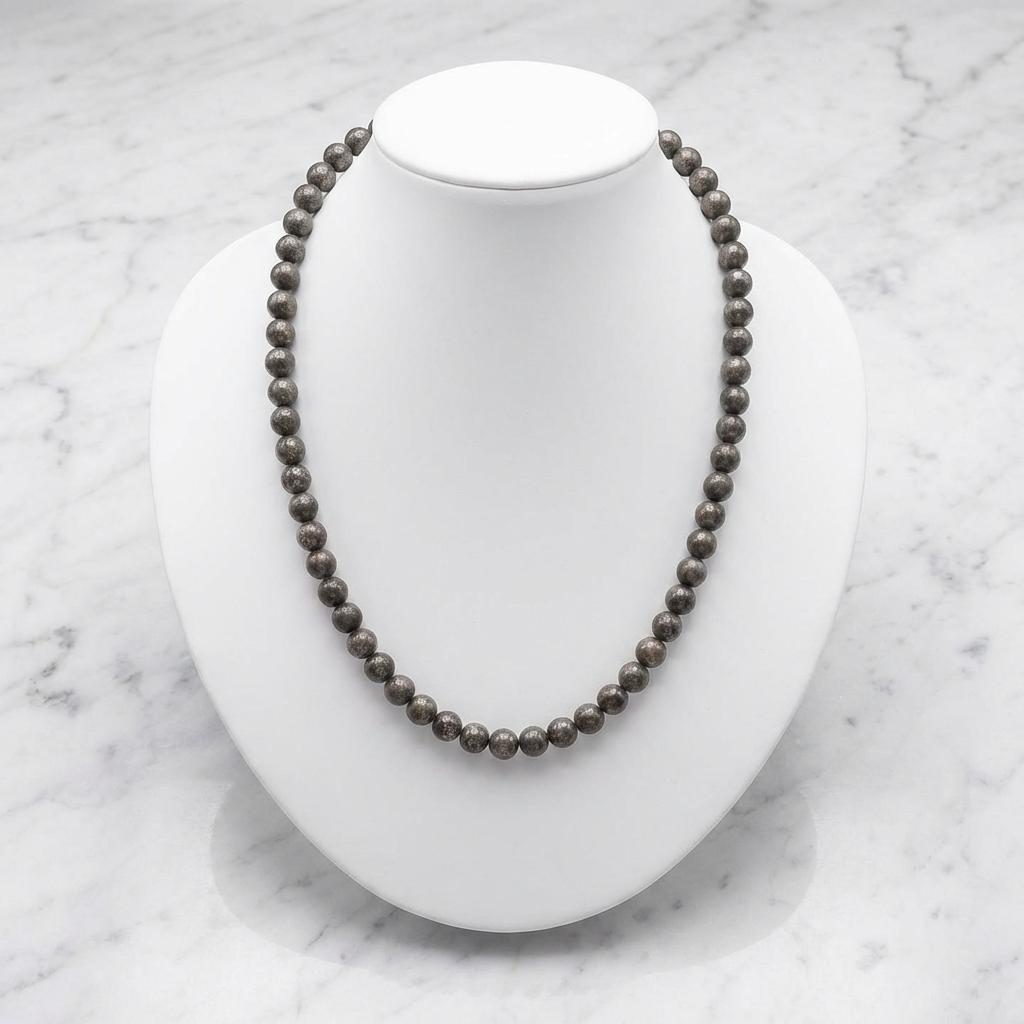 Collier Pyrite — Photo produit sur marbre