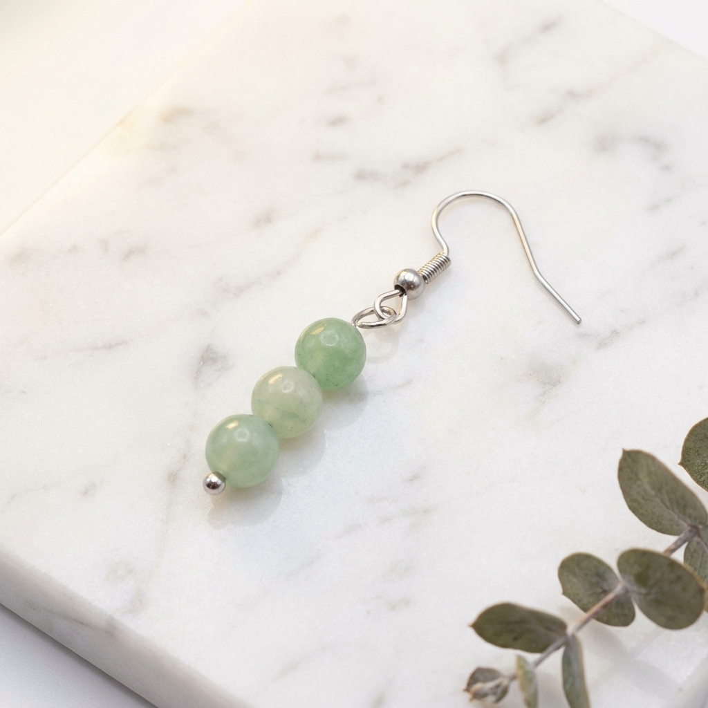 Boucles d'Oreilles Aventurine — Photo produit