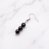 Boucles d'Oreilles Obsidienne — Photo produit sur marbre