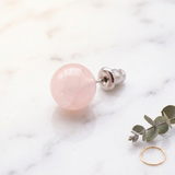 Boucles d'Oreilles Quartz Rose — Photo produit