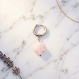 Boucles d'Oreilles Quartz Rose — Photo produit