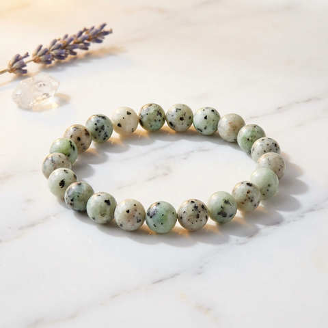 Bracelet Jaspe Kiwi — Photo produit
