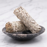 Sauge Blanche et Bleue — Photo produit sur marbre